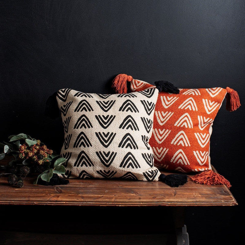 Sass & Belle Triangles Block Print Cushion